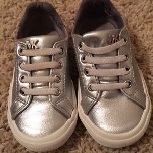 Michael Kors silver toddler sneakers
